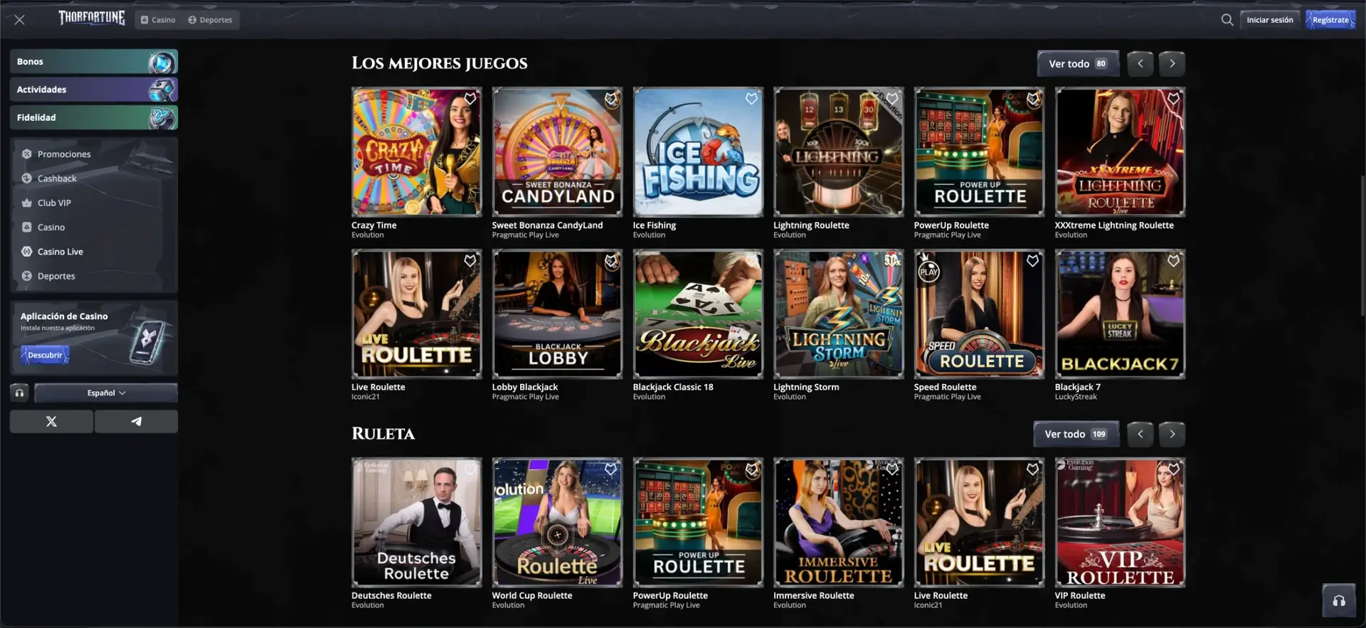 Casino en vivo de Thorfortune Casino en vivo de Thorfortune